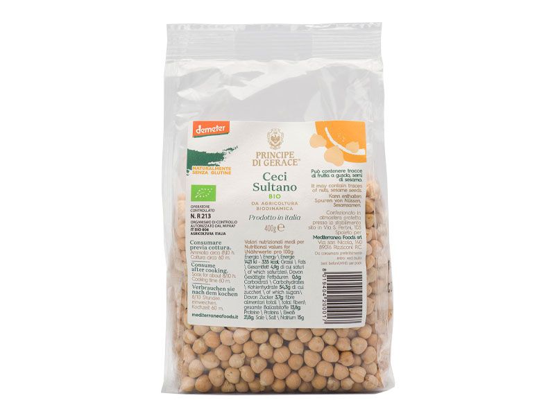 Ceci Sultano secchi da Agricoltura Biodinamica senza glutine